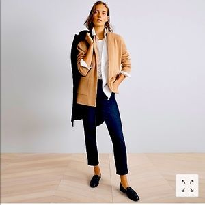 JCrew Sophie open-front sweater-blazer in Tan
